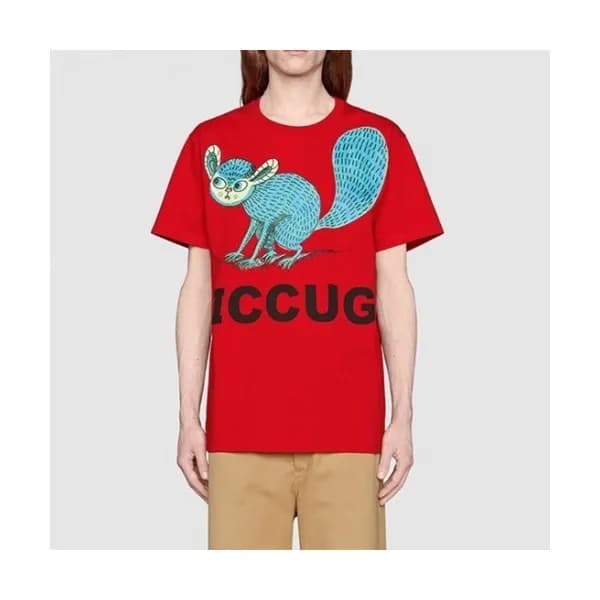 Gucci Mm/Wm Logo Short Sleeved Tshirts Red- 구찌 2… - 1