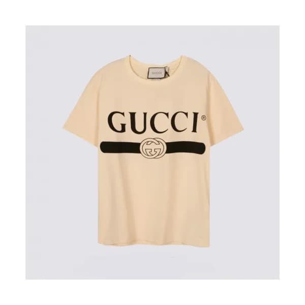 Gucci Mm/Wm Logo Short Sleeved Tshirts Ivory - 구찌… - 1