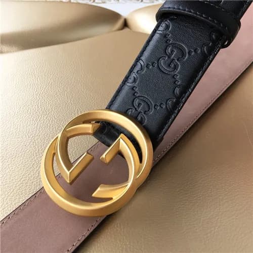 Gucci 2021 Men's Leather Belt,3.8cm,GUBT0201 -… - 1