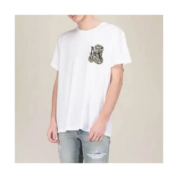 Amiri Mm/Wm Logo Cotton Short Sleeved Tshirts Whit… - 1