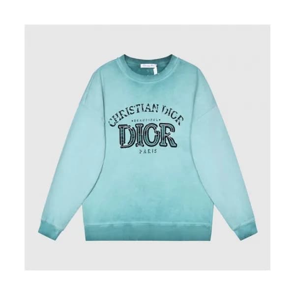 Dior Mm/Wm Logo Casual Cotton Tshirts Blue - 디올 2… - 1