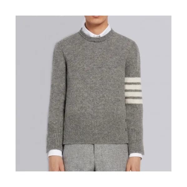 Thom Browne Mm/Wm Strap Crew-neck Wool Sweaters G… - 1