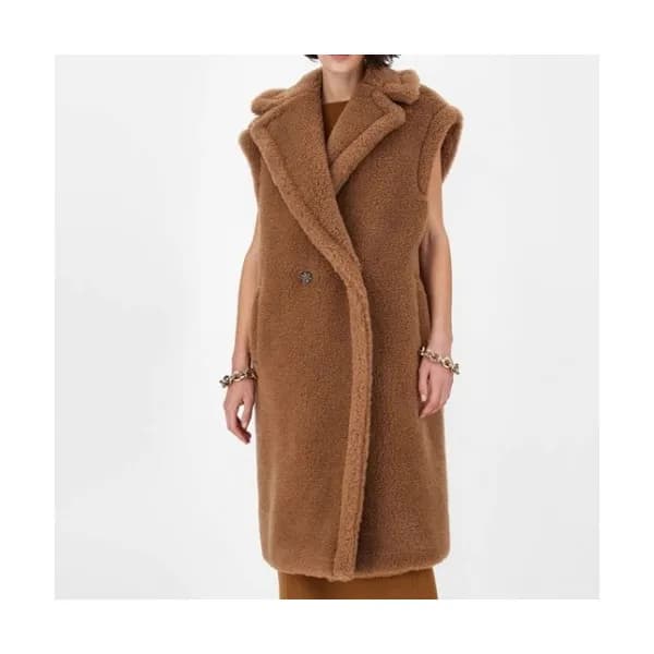 Maxmara Ladies Flannel Best Camel - 막스마라 여성 플란넬 베스… - 1