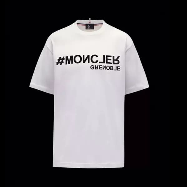 몽클레어 남성 화이트 크루넥 반팔티 - Mens White Tshirts - moc0248… - 1