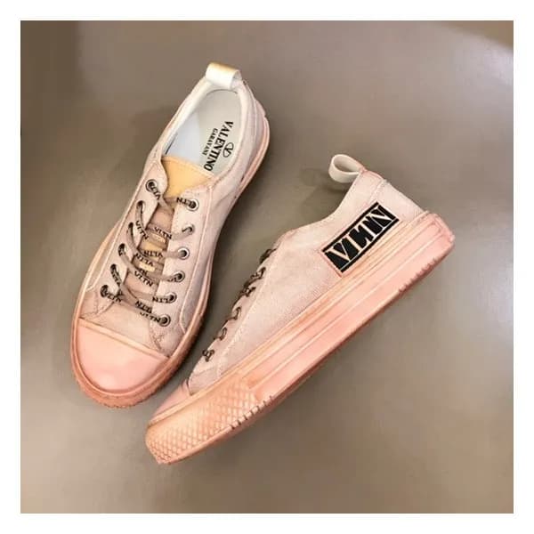 발렌티노 남성 트렌디 핑크 스니커즈 - Mens Pink Sneakers - val0252… - 1