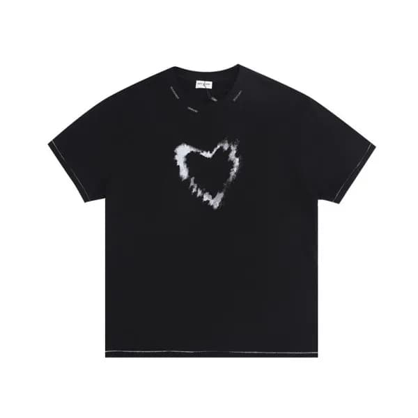 입생 남성 블랙 크루넥 반팔티 - Mens Black Tshirts - ysl0132x - 1