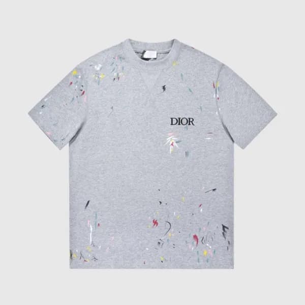 디올 남성 그레이 크루넥 반팔티 - Mens Gray Tshirts - dio01903x - 1