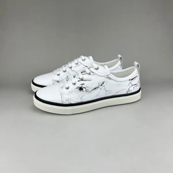 에르메스 남성 클래식 화이트 스니커즈 - Mens White Sneakers - her08… - 1