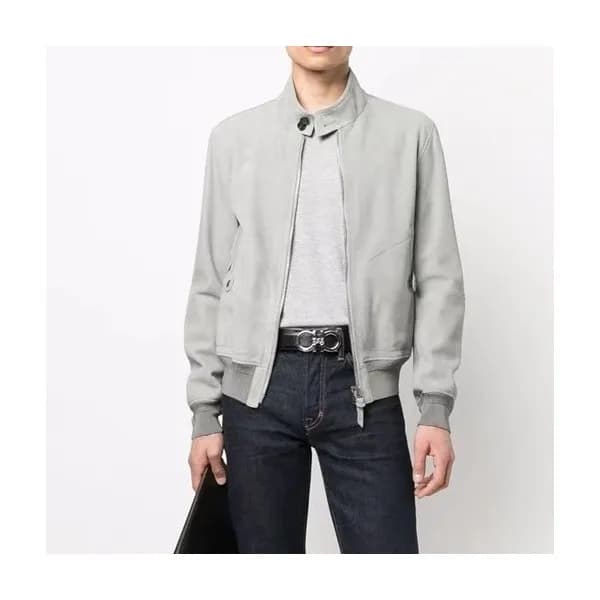 톰포드 남성 그레이 가죽 자켓 - Mens Gray Jackets - tof0021x - 1