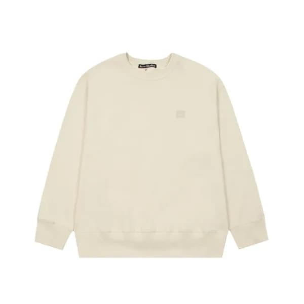 아크네 남/녀 아이보리 크루넥 맨투맨 - Acne Unisex Ivory Tshirts -… - 1