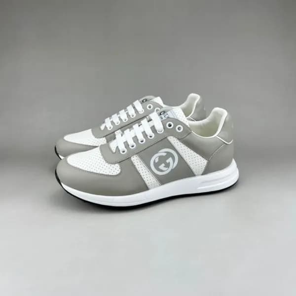 구찌 남성 클래식 그레이 스니커즈- Gucci Mens Gray Sneakers - guc… - 1