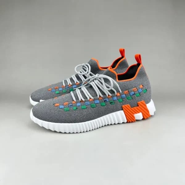 에르메스 남성 클래식 그레이 스니커즈 - Hermes Mens Gray Sneakers -… - 1