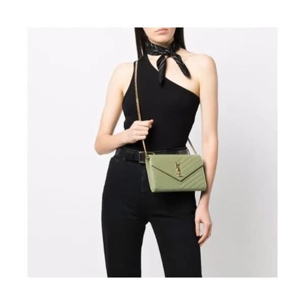 입생로랑 여성 그린 크로스백 - Saint Laurent Womens Green Cross… - 1