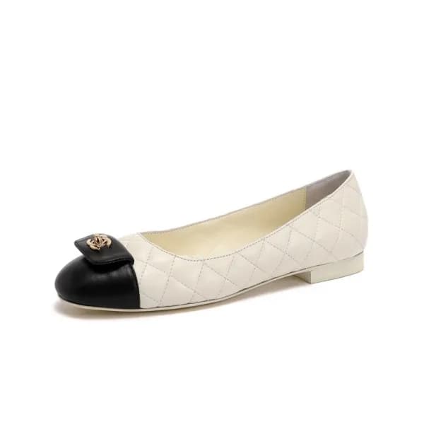 샤넬 여성 화이트 플랫 - Chanel Womens White Flat Shoes - ch… - 1