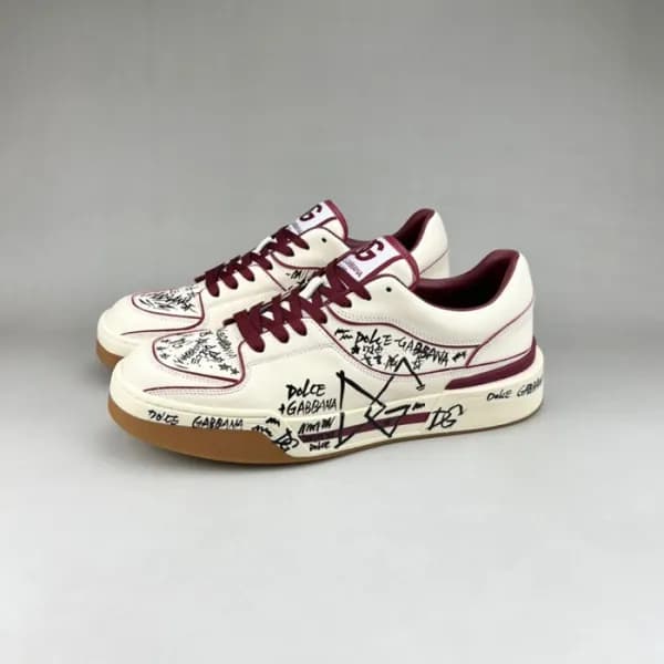 돌체앤가바나 남성 버건디 스니커즈 - Dolc& Gabbana Mens Burgundy S… - 1