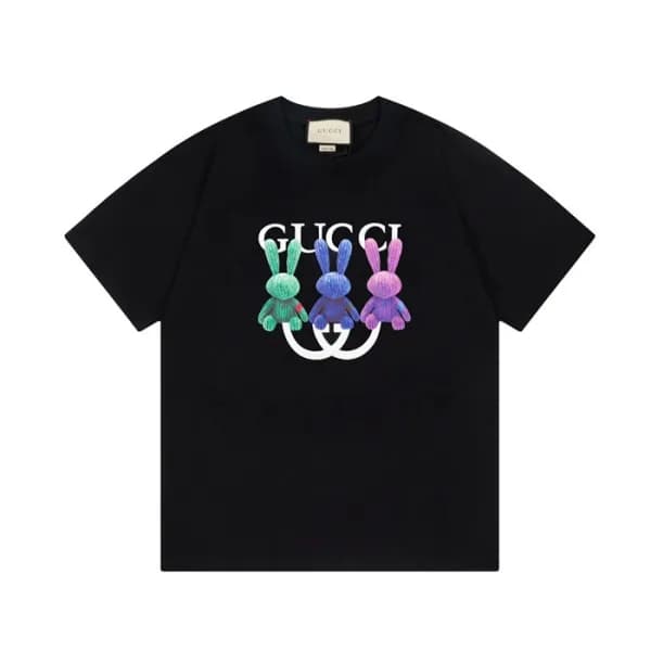 구찌 남성 블랙 크루넥 반팔티 - Gucci Mens Black Short sleeved … - 1