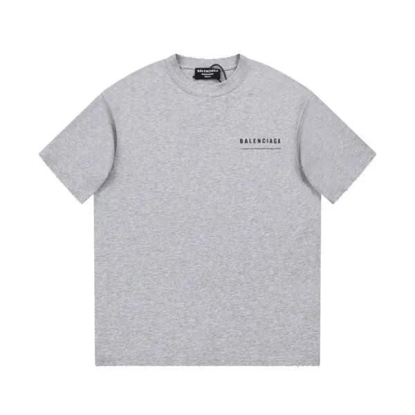 발렌시아가 남성 그레이 크루넥 반팔티 - Balenciaga Mens Gray Short … - 1