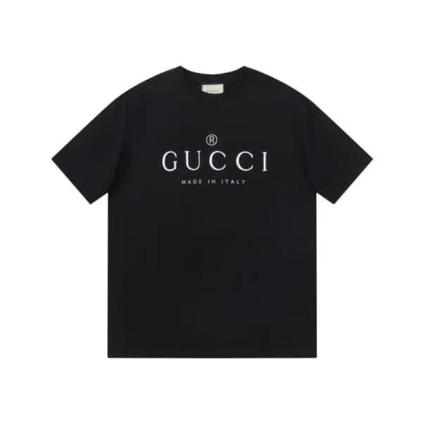 구찌 남/녀 블랙 크루넥 반팔티 - Gucci Unisex Black Short sleev… - 1