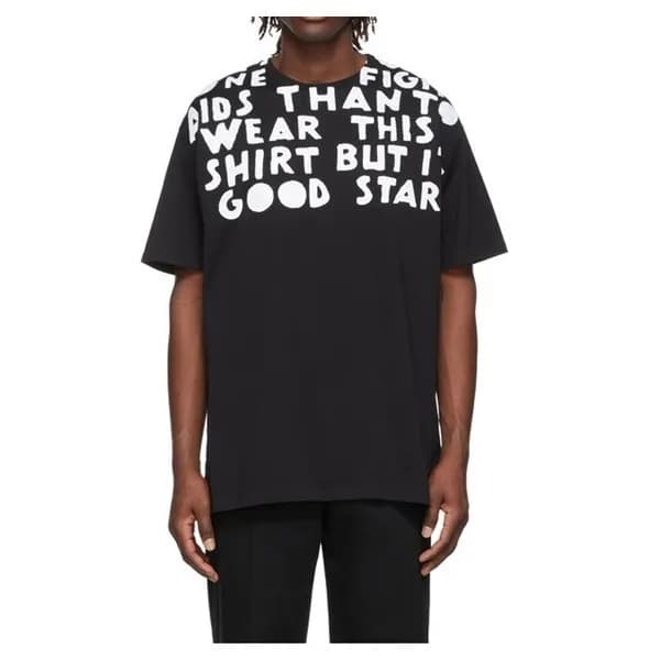 메종마르지엘라 남/녀 크루넥 블랙 반팔티 - Maison Margiela Unisex Bl… - 1