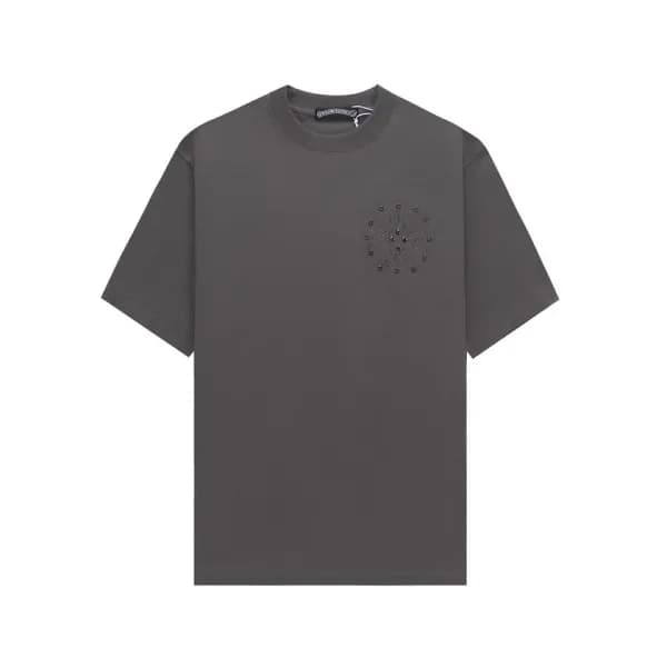크롬하츠 남성 그레이 크루넥 반팔티 - Chrom Hearts Mens Gray Short… - 1