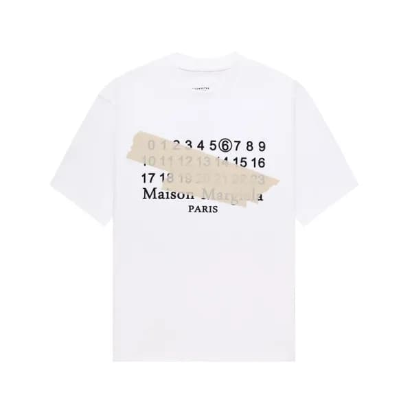 메종마르지엘라 남/녀 크루넥 화이트 반팔티 - Maison Margiela Unisex W… - 1