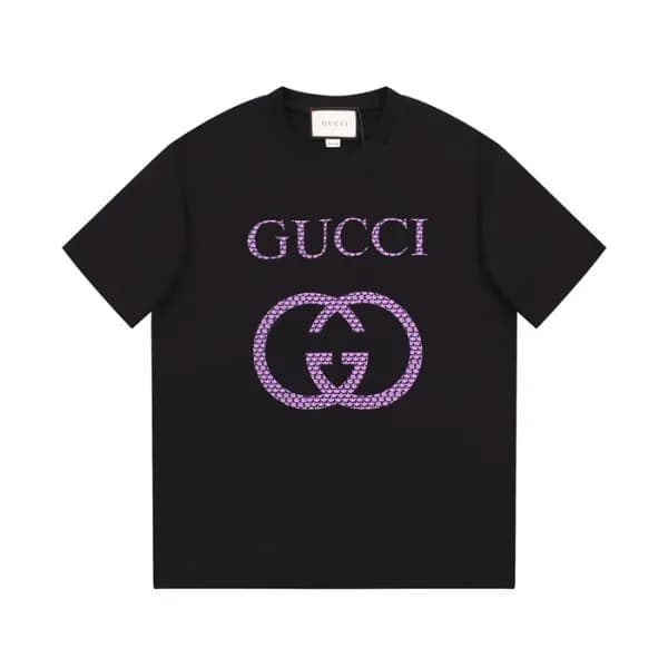 구찌 남/녀 블랙 크루넥 반팔티 - Gucci Unisex Black Short sleev… - 1
