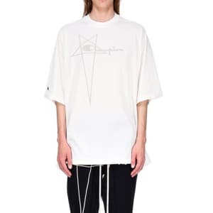 릭 오웬스 남성 모던 화이트 반팔티 - Rick Owens Mens White Short …