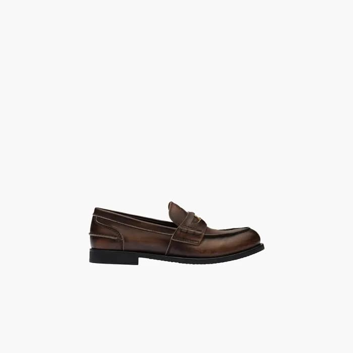 미우미우 여성 가죽 페니 로퍼 Brown 【매장140만원대】 - Miumiu Womens … - 1