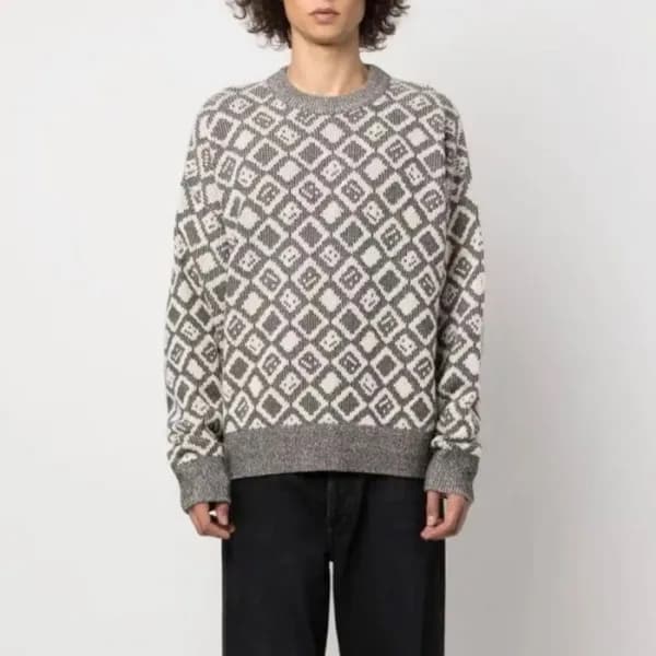 아크네 남/녀 크루넥 그레이 니트 - Acne Unisex Gray Knits - ace2… - 1