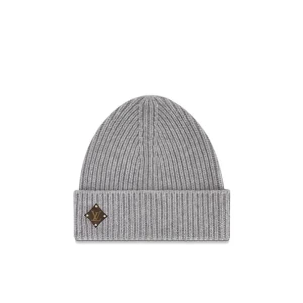 루이비통 남/녀 그레이 비니 - Louis vuitton Unisex Gray Beanie… - 1