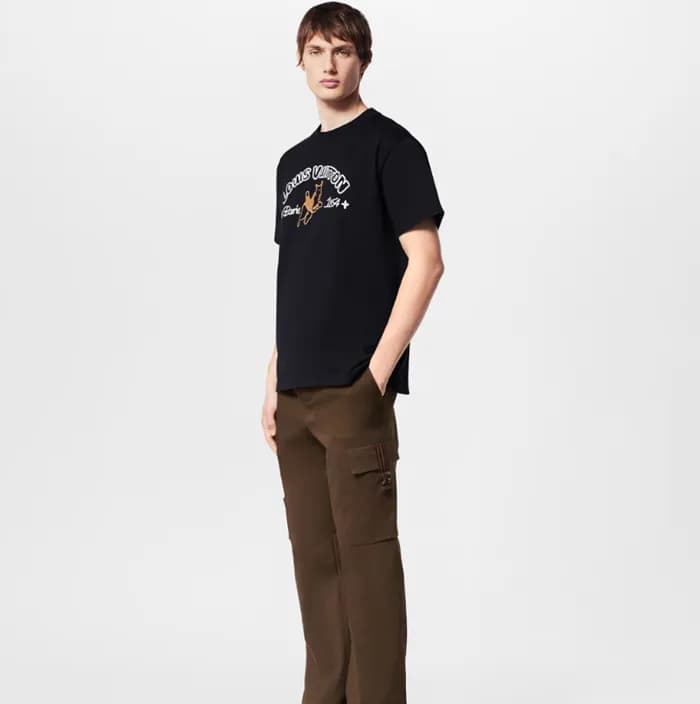 루이비통 남성 블랙 티셔츠 - Louis vuitton Mens Black Tshirts … - 1