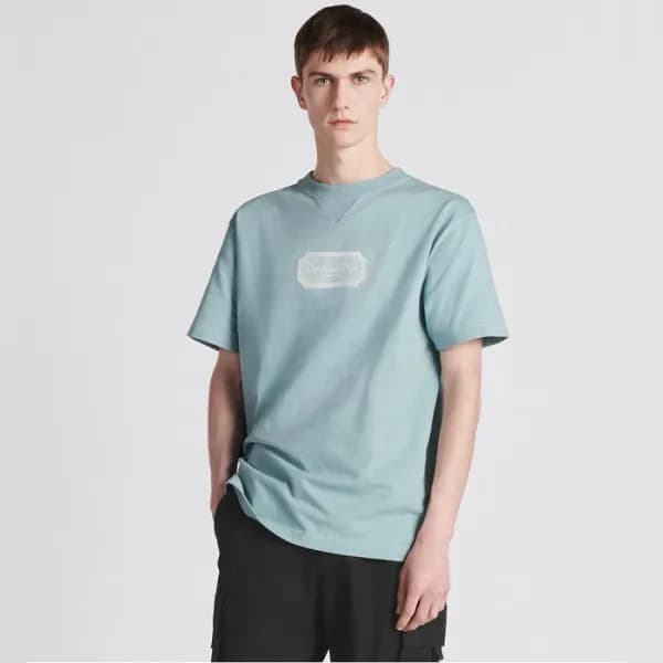 디올 남성 블루 반팔 티셔츠 - Dior Mens Blue Tshirts - dic573x - 1