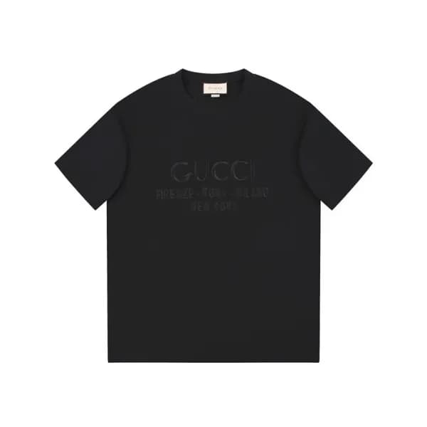 구찌 남/녀 블랙 티셔츠 - Gucci Unisex Black Tshirts - guc59… - 1