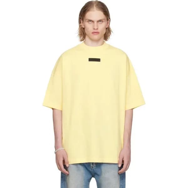 피어오브갓 남성 옐로우 반팔 티셔츠 - Fear of god Mens Yellow Tshi… - 1
