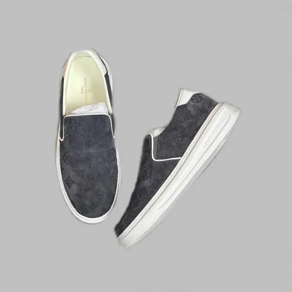 루이비통 남성 그레이 로퍼 - Louis vuitton Mens Gray Loafer - … - 1