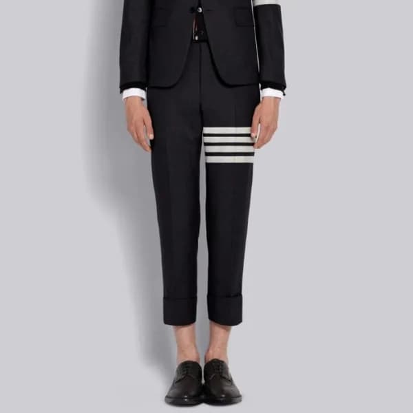 톰브라운 남성 네이비 슬랙스 - Thom Browne Mens Navy Slacks - t… - 1