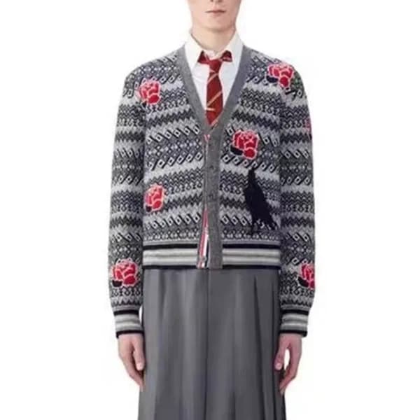톰브라운 여성 브이넥 가디건 - Thom Browne Womens Cardigan - th… - 1