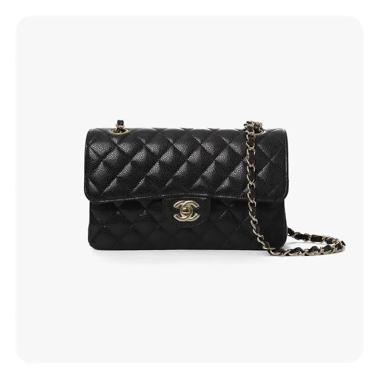 샤넬 클래식 캐비어 스몰 블랙 골드 / 실버 - Chanel Classic Caviar S… - 1