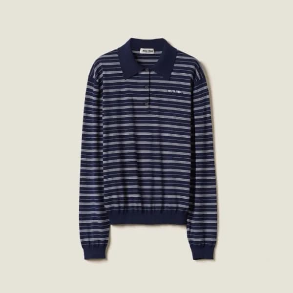 미우미우 남/녀 폴로 니트웨어 - Miumiu Unisex Polo Knitwear - m… - 1