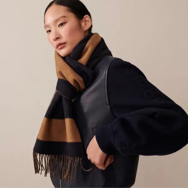 에르메스 여성 양면 머플러 - Hermes Womens Reversible Muffler … - 1