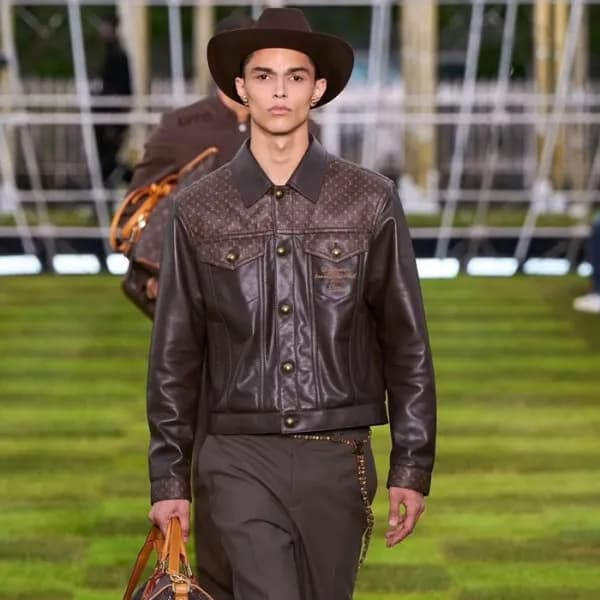 루이비통 남성 가죽 재킷 - Louis vuitton Mens Leather Jacket … - 1