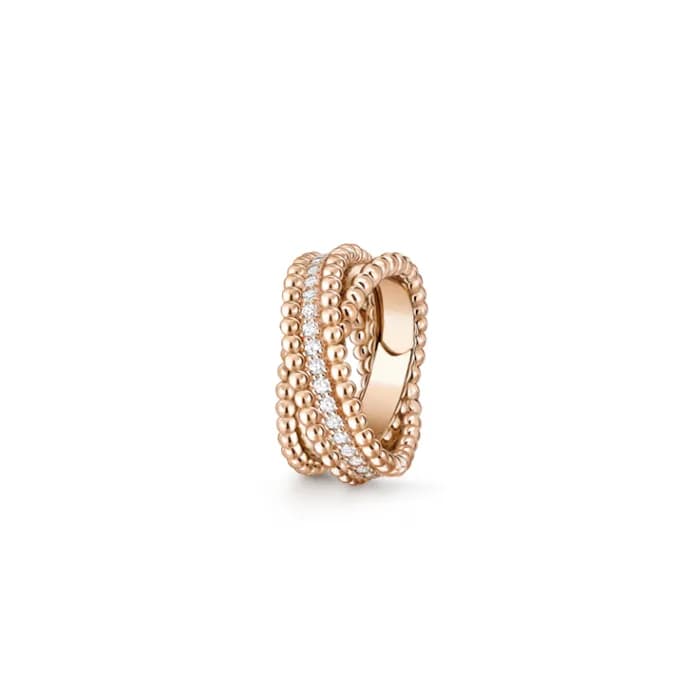 반클리프 아펠 여성 뻬를리 다이아몬드 듀오 링 - Van Cleef & Arpels Wom… - 1