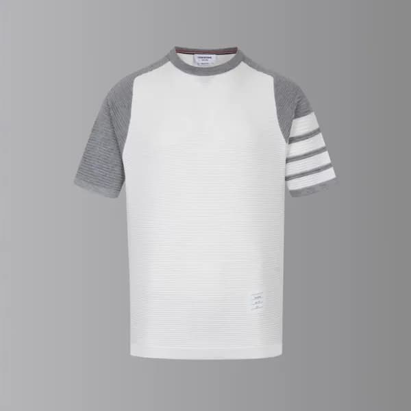 톰브라운 남성 라운드 반팔티 - Thom Browne Mens Round Tshirts -… - 1