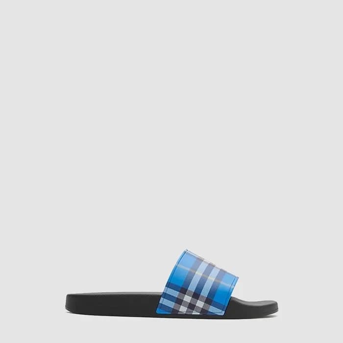 버버리 남/녀 체크 슬라이드 - Burberry Unisex Check Slide - bu… - 1
