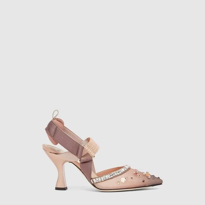 펜디 여성 콜리브리 하이 힐 슬링백 - Fendi Womens Colibri High He… - 1