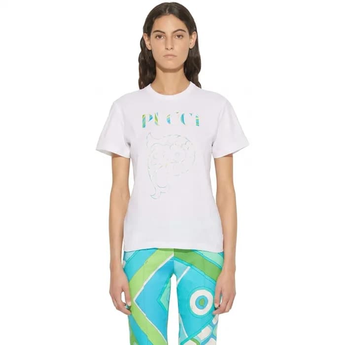 푸치 여성 라운드 티셔츠 - Pucci Womens Round Tshirt - puc145… - 1