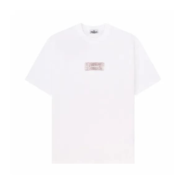 스톤아일랜드 남성 라운드 반팔 티셔츠 - Stone Island Mens Round Tsh… - 1