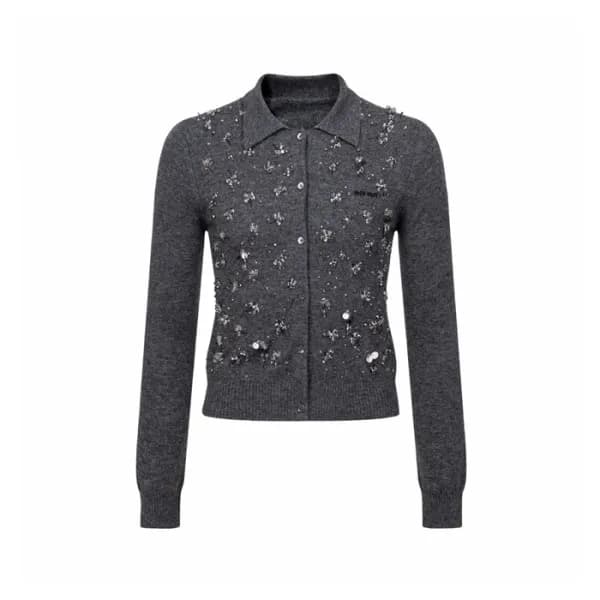 미우미우 여성 폴로 가디건 - Miumiu Womens Polo Cardigan - mic16760x - 1