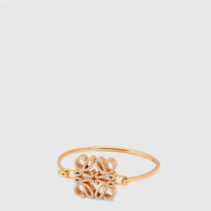 로에베 여성 페이브 애너그램 오픈 브레이슬릿 - Loewe Womens Pave Anagram Open Bracelet - acc9990x - 1