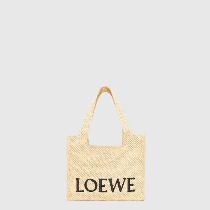 로에베 여성 미디엄 폰트 라피아 토트 - Loewe Womens Medium Font Raffia Tote - lob17318x - 1